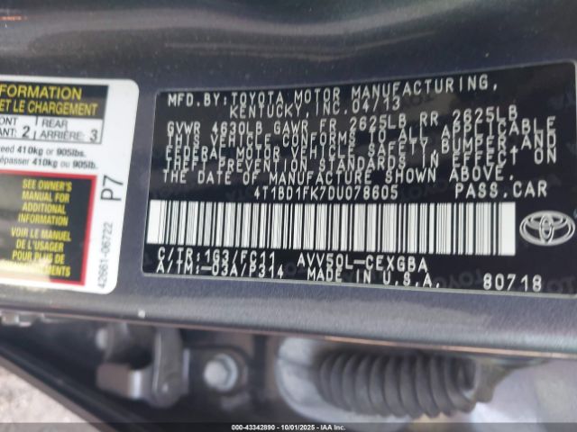 Toyota Camry Xle Image 16