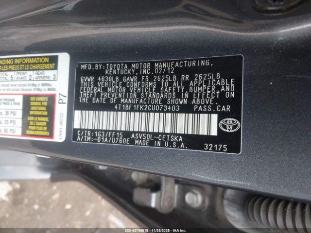 Toyota Camry Se Image 2