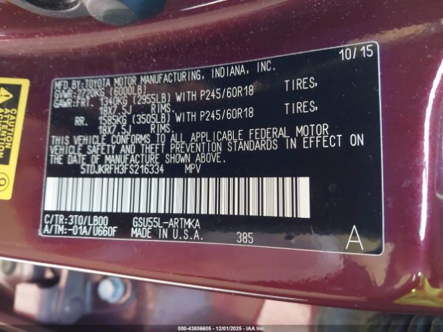 Toyota Highlander Xle V6 Image 5