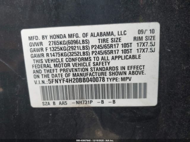 Honda Pilot Lx Image 8