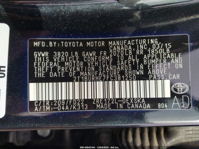 Toyota Corolla S Plus Image 15