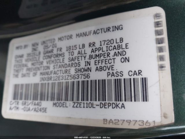 Toyota Corolla Le Image 5