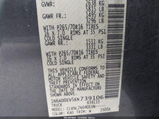 Nissan Frontier Sv Image 12