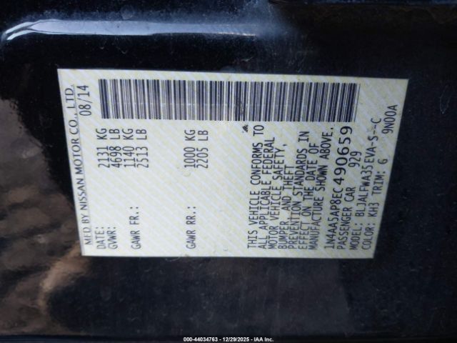 Nissan Maxima 3.5 Sv Image 8