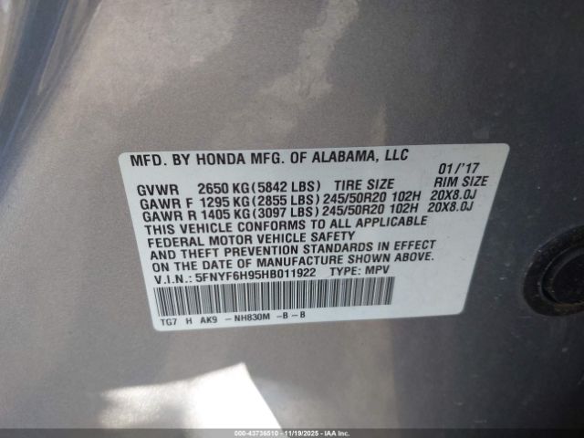 Honda Pilot Touring Image 16