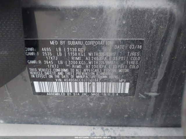 Subaru Outback 2.5i Premium Image 9