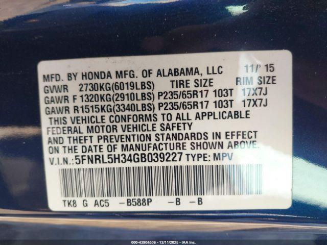 Honda Odyssey Se Image 16