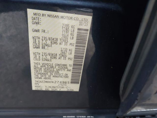 Nissan Murano Sl Image 8