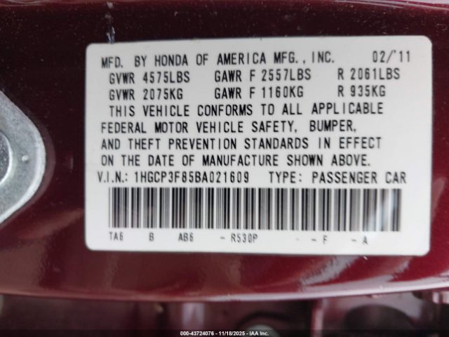 Honda Accord 3.5 Ex-l Image 12