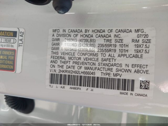 Honda CR-V Awd Touring Image 3