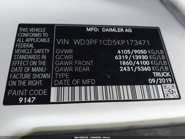 Mercedes-Benz Sprinter 2500 High Roof V6 Image 14