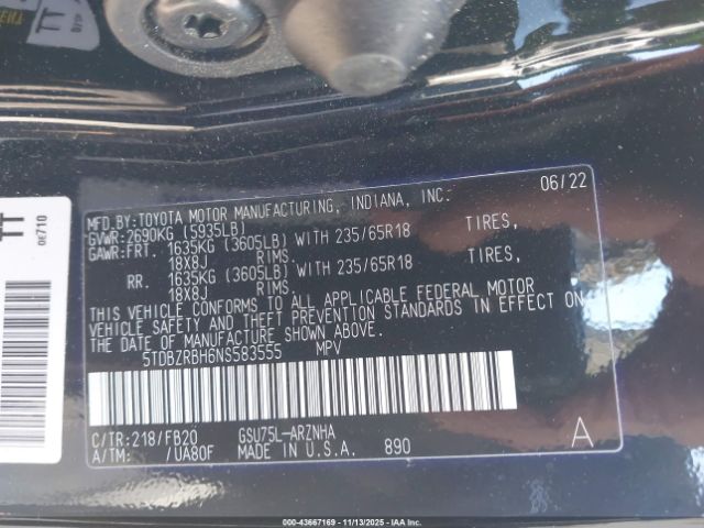 Toyota Highlander Le Image 7